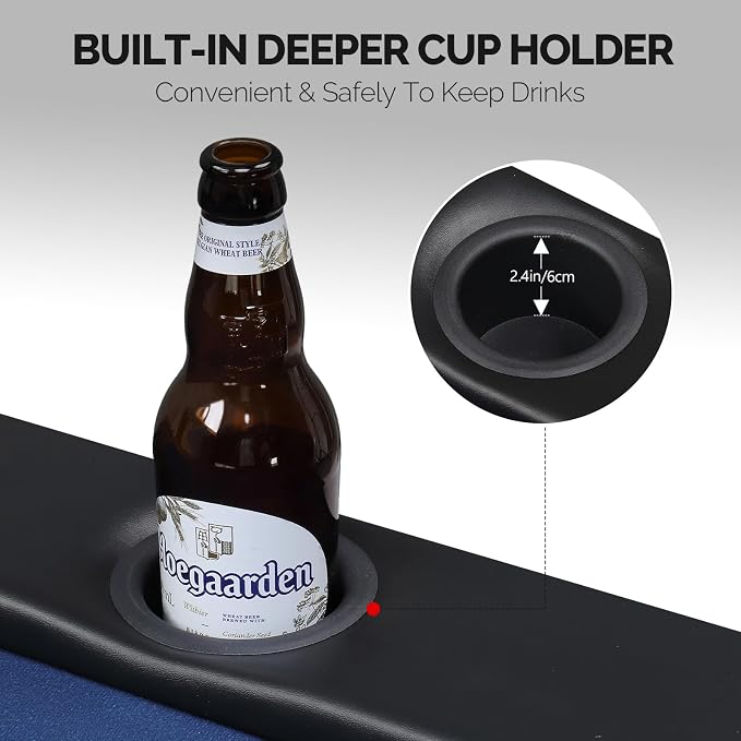 Mesa de Poker plegable para 8 jugadores azul miniatura 5
