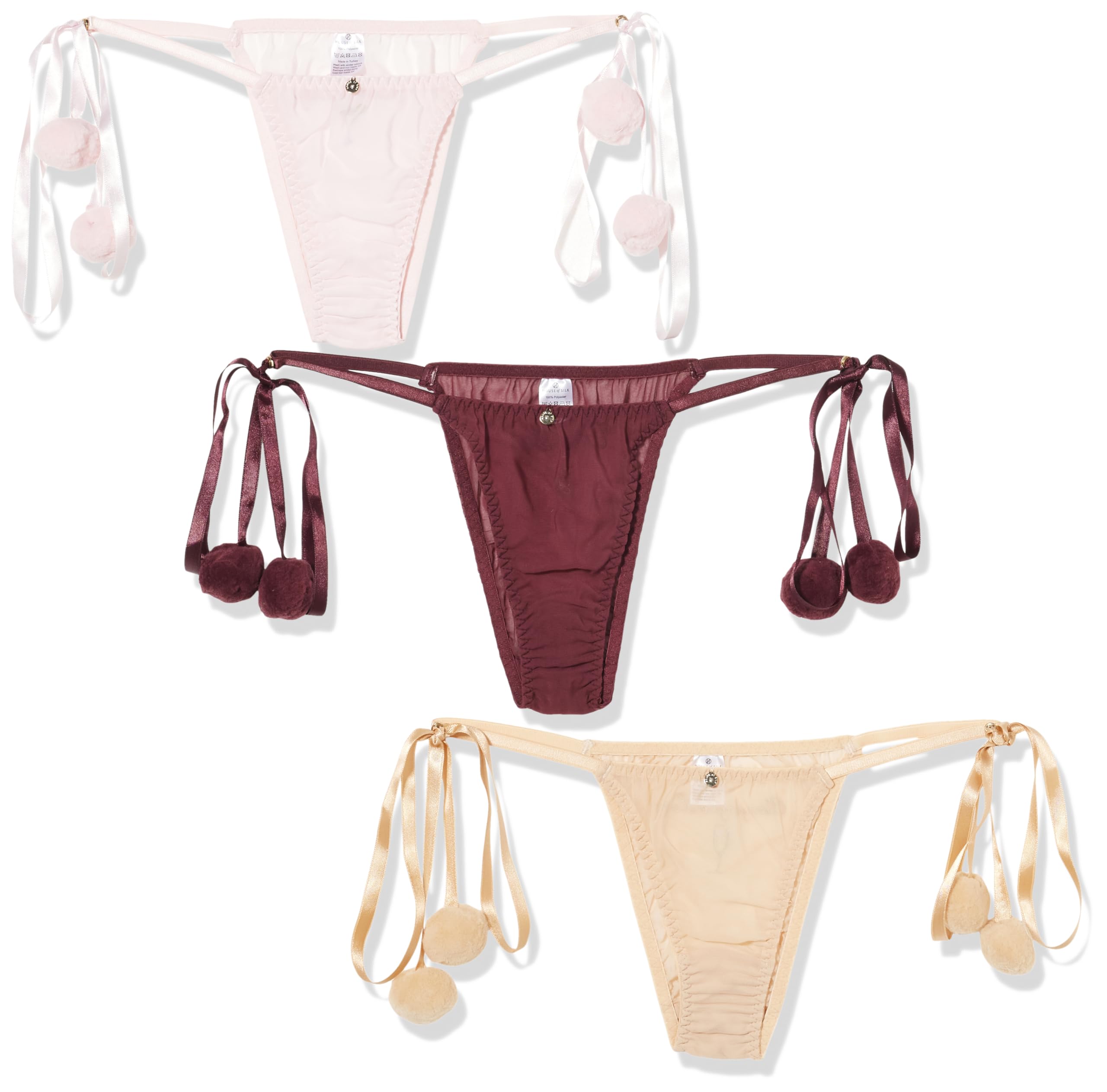 2022ACCESOOR001 3'lü Ponpon Külot Set