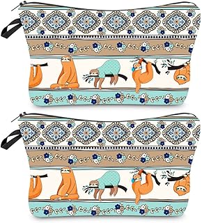 Borsa Cosmetici, 2Pcs Borsa per cosmetici Portatili, Trousse Make Up bradipo,Trousse per Cosmetici Donna, Borsa Toilette Viaggio,Borsa a Mano Astuccio Portapenne