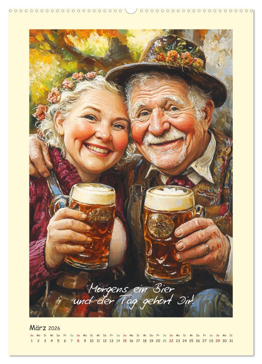 Bier, Bäuche, Sprüche. Spaß mit Hopfen und Malz (hochwertiger Premium Wandkalender 2026 DIN A2 hoch), Kunstdruck in Hochglanz: Ein humorvoller ... rund ums Bier (CALVENDO Hobbys)