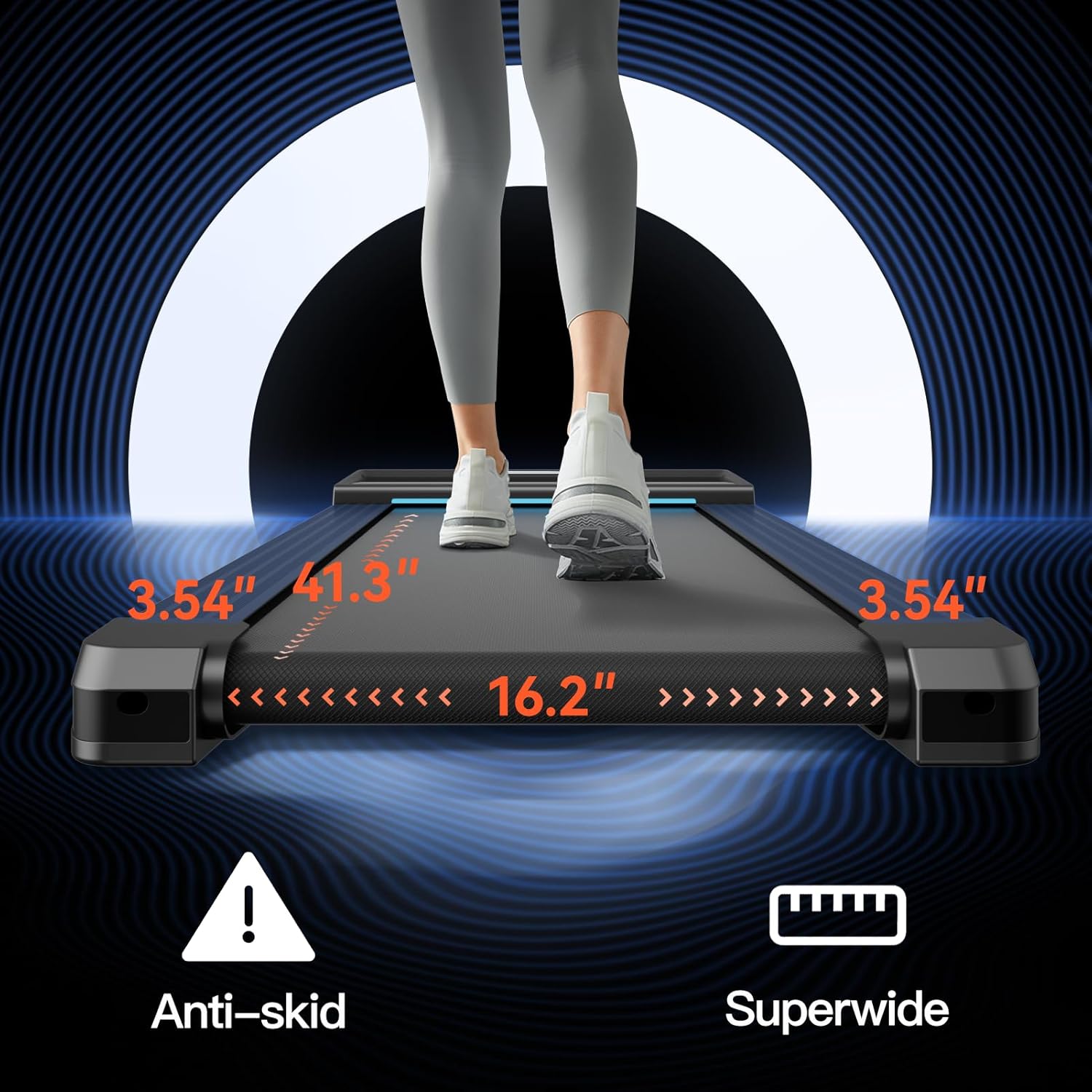 Under Desk Treadmill with Incline, Mini Walking Pad, Treadmills for Home Office, Portable Walking Treadmills with Wheel