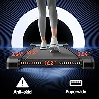 Vista 7 de Under Desk Treadmill with Incline, Mini Walking Pad, Treadmills for Home Office, Portable Walking Treadmills with Wheel
