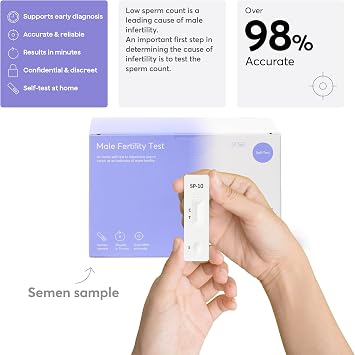 Newfoundland Male Fertility Test, Simple to Use Fertility Test for Men, Test Male Fertility in Under 5 Minutes, CE Certified Mens Fertility Test for Home Use,Single Test
