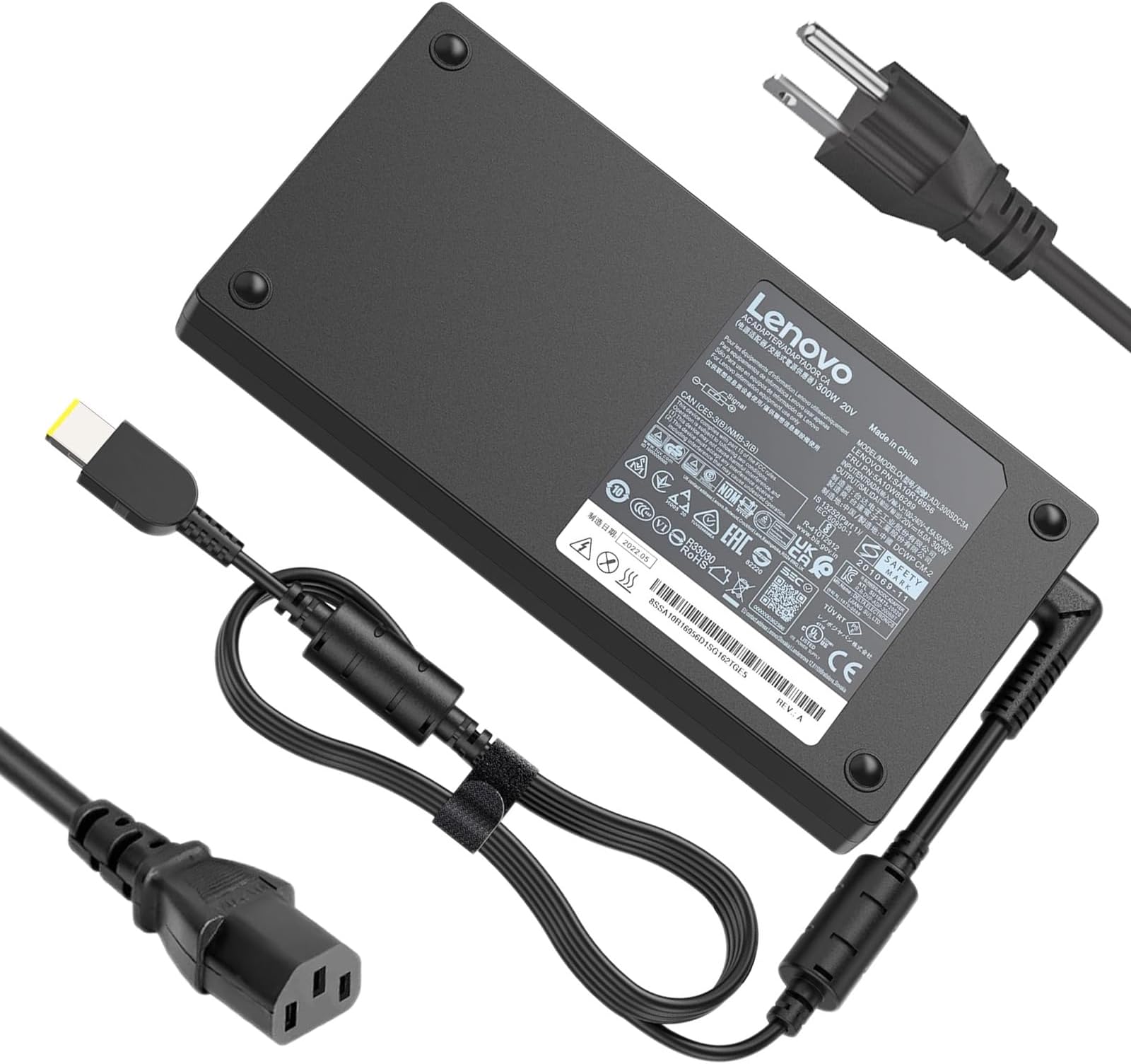 300W Laptop Charger For Lenovo Legion 5/5i/7 - Power Adapter Compatible With Gaming Laptops
