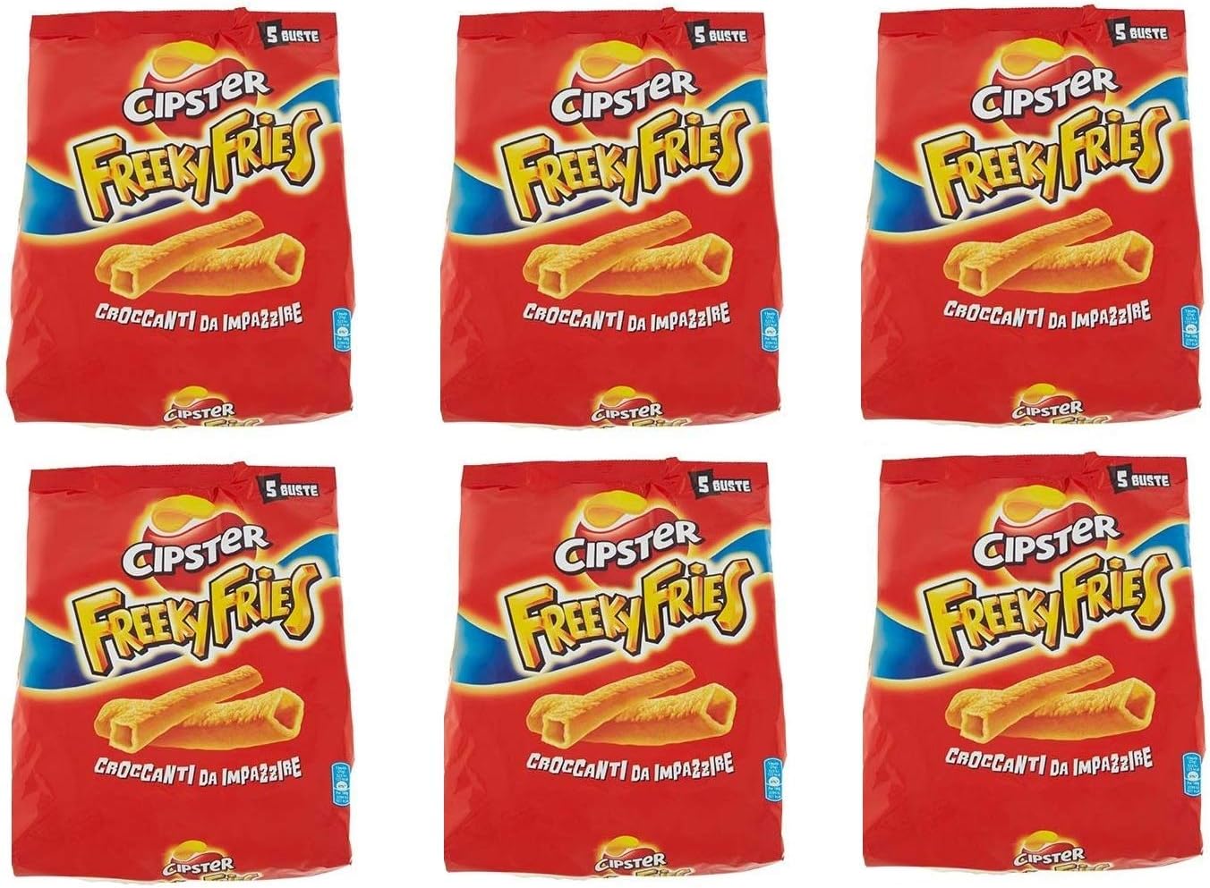 Saiwa 30x Cipster Freeky Fries Crisps Potato Chips (6x5 Portions) 25g Ready Salted!