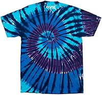 Liquid Blue Men's Spiral Streak Tie-Dye T-Shirt - Hand Dyed in USA, 100% Cotton, Vibrant Blue Spiral Design
