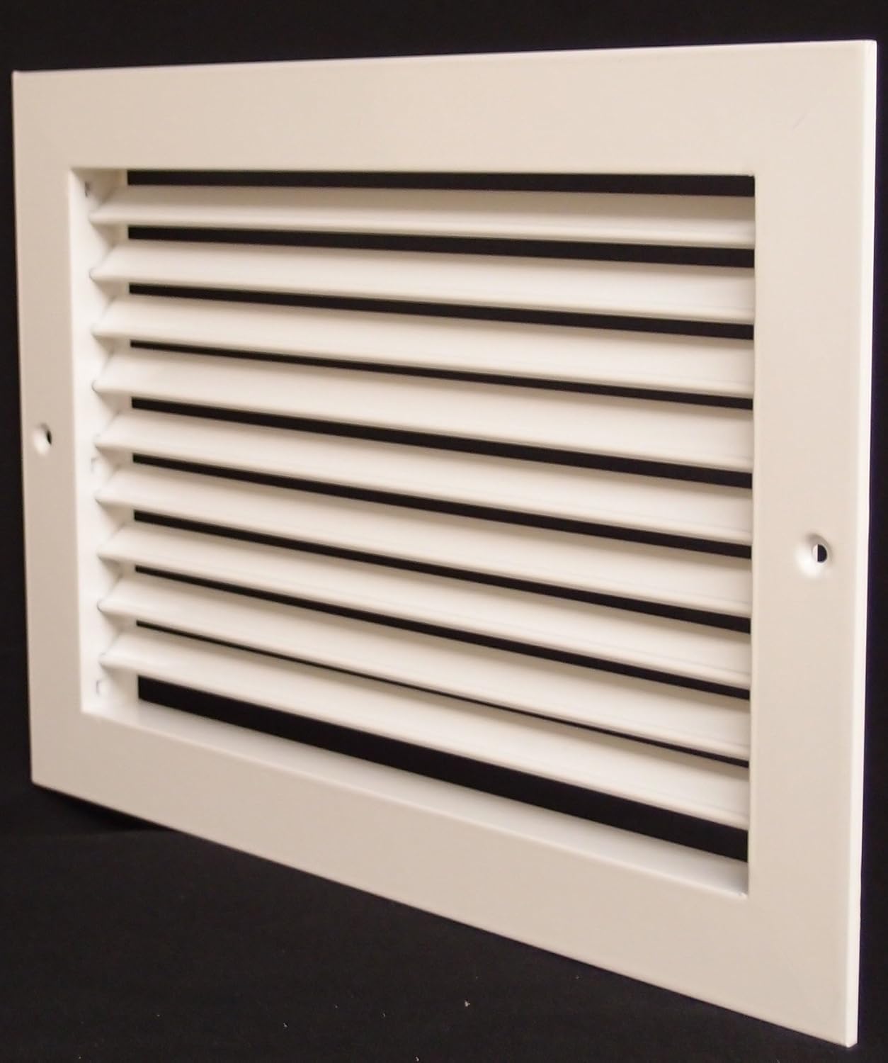 14" w X 10" h Aluminum Adjustable Return/Supply HVAC Air Grille - Full Control Horizontal Airflow Direction - Vent Duct Cover - Single Deflection [Outer Dimensions: 15.85" w X 11.85" h]