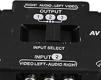 Vista 8 de Splitter Audio 3 en 1 Salida Audio Video Splitter Selector negro con cable AV para DVD VCD VCR (negro)