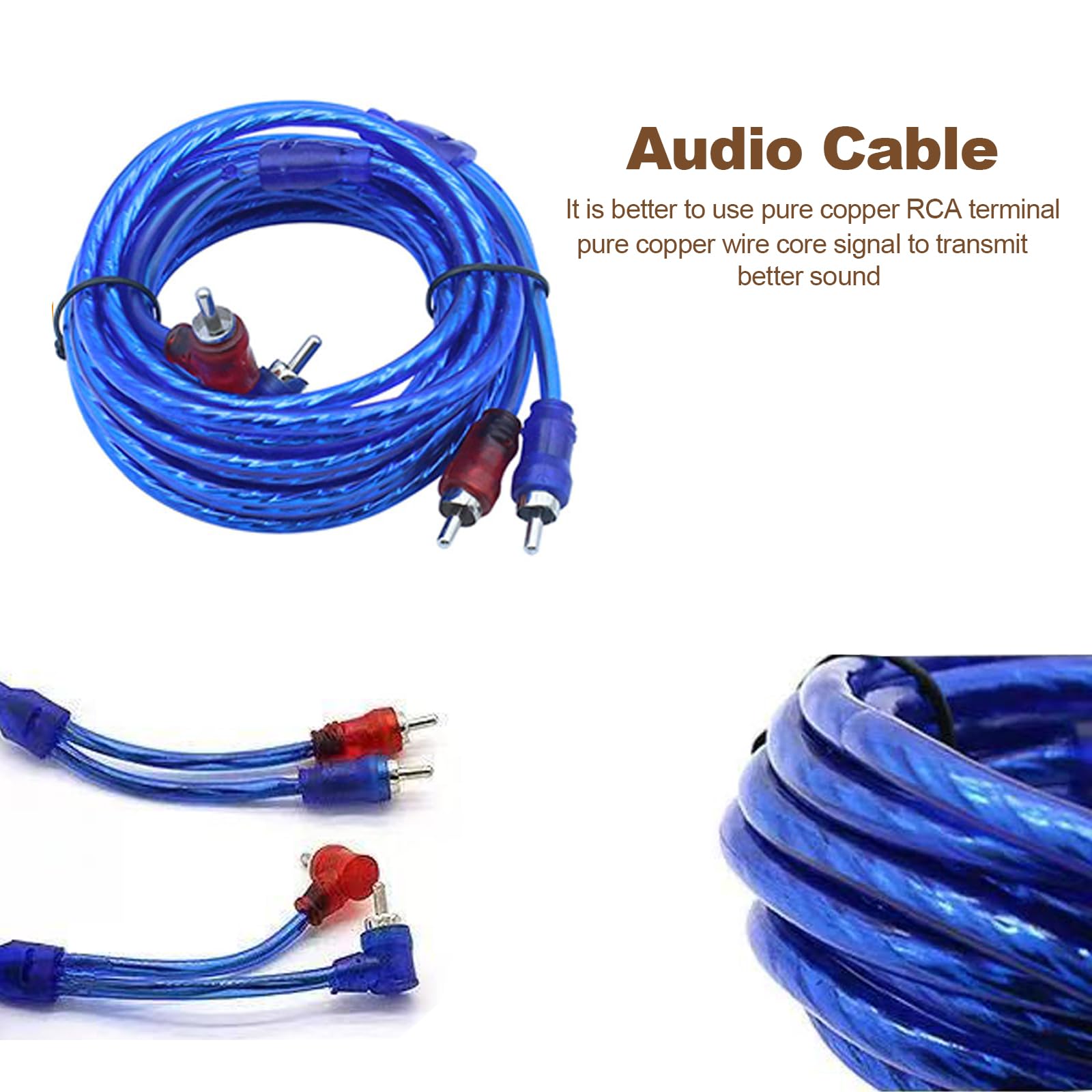 Kabel do subwoofera 10GA, zestaw kabli do subwoofera, zestaw kablowy do subwoofera, zestaw przyłączeniowy do subwoofera, Car Audio Wire, zestaw kabli wzmacniacza 1500 W