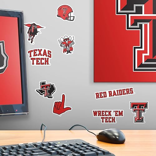 Miniatura 6 de Texas TECH University - Paquete variado de 50 calcomanías de vinilo grandes de lujo para laptop, botella de agua, álbumes de recortes, tableta,