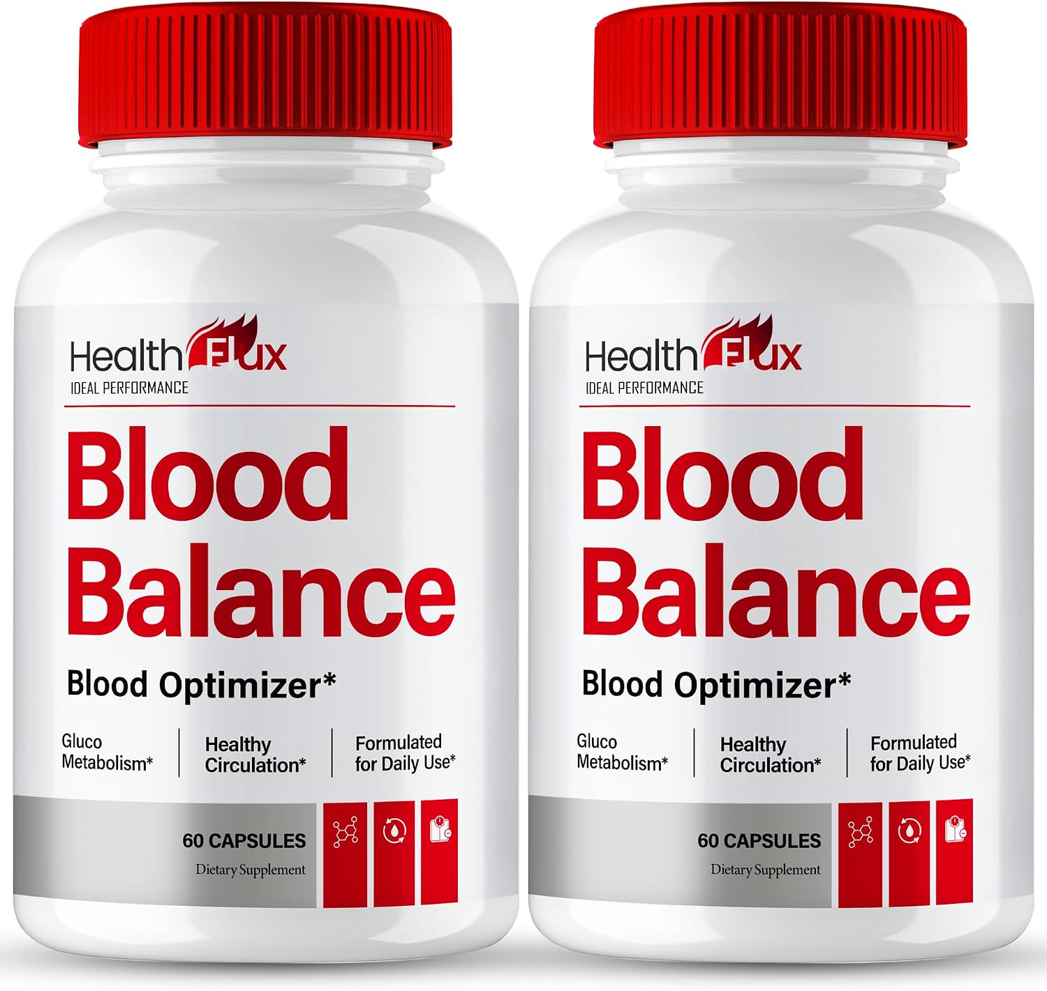 Health Flux Blood Balance Advanced Blood Formula Capsules, Official HealthFlux Supplement Pills - Maximum Strength, All Natural Healthy Circulation & Stable Levels, Health Flux Reviews (2 Pack)