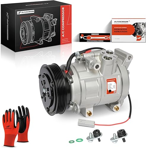 A-Premium Compresor de aire acondicionado con embrague compatible con Mazda 3 2.0L 2010-2013, 3 Sport 2.0L 2010-2013, con compresor HCC-HS18N, 5