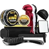 Wave Pomade for Men Strong Hold Easy Wash 360 Wave Training Hair Cream, Waves Grease for Men Promotes Layered Waves, Moisture, Control and Silky Shine, Wave Kit Curved Medium Waves Brush Silky Durag