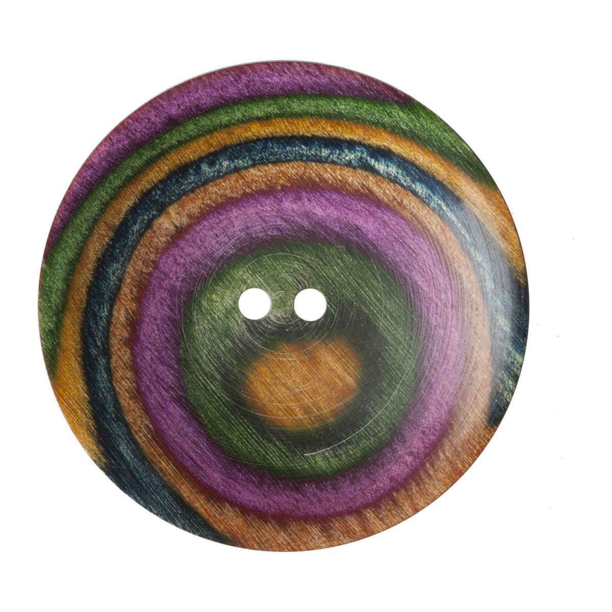 Bouton Plat Courbé Classique KnitPro KP21114 en bois multicolore 44 mm pour mercerie créative