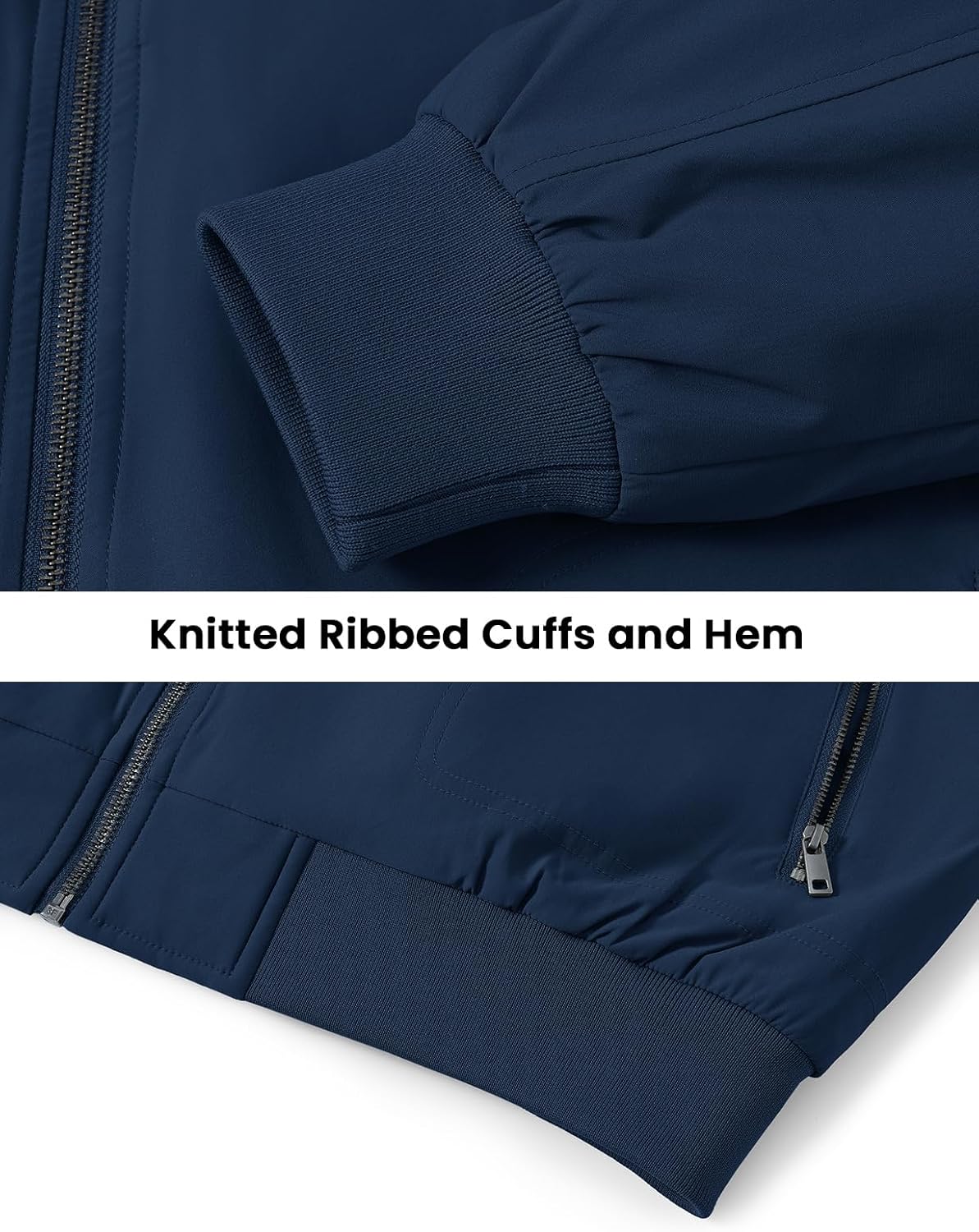 BGOWATU Men's Jacket Insulated Fall Winter jacket Zip Up Windproof Quilted Bomber Jackets Casual Warm Padded Coats - Image 6