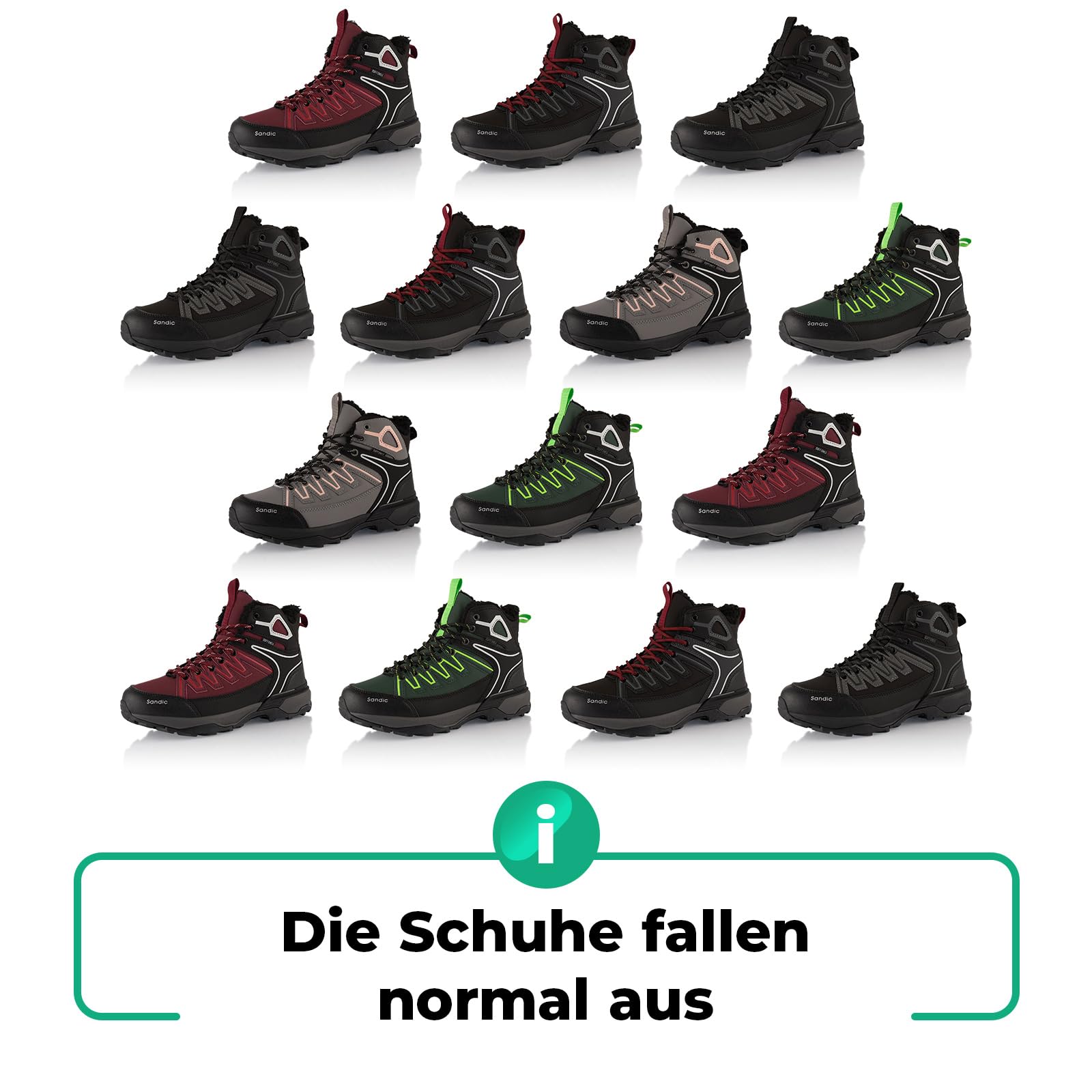 Fusskleidung® Damen Herren Winterstiefel Gefütterte Softshell Wanderschuhe