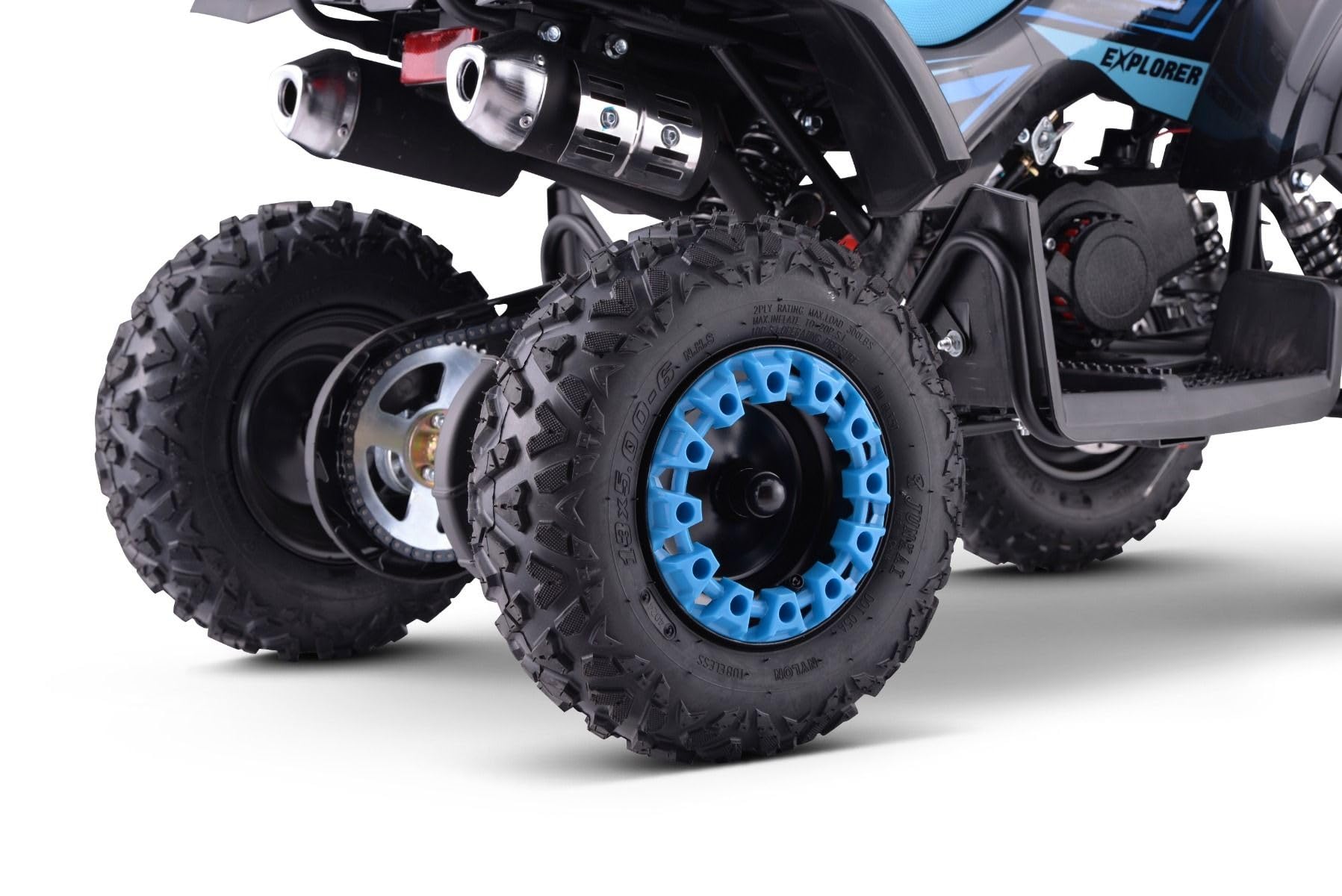 Miniquad 49cc Benzina ATV Bambino, I-Explorer Blu, bambini dai 4 ai 10 anni