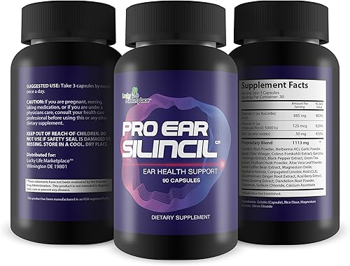Miniatura 4 de Pro Ear Silincil - Apoyo para la salud auditiva y la salud auditiva - Ayuda a reducir el zumbido y el zumbido del oído - Apoya la reducción de la