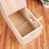 YJJKJ Natural Wood Parakeet Nesting Box for Budgies, Lovebirds, Cockatiels - Breeding Bird House with Perch & Egg Baffle, Multiple Sizes