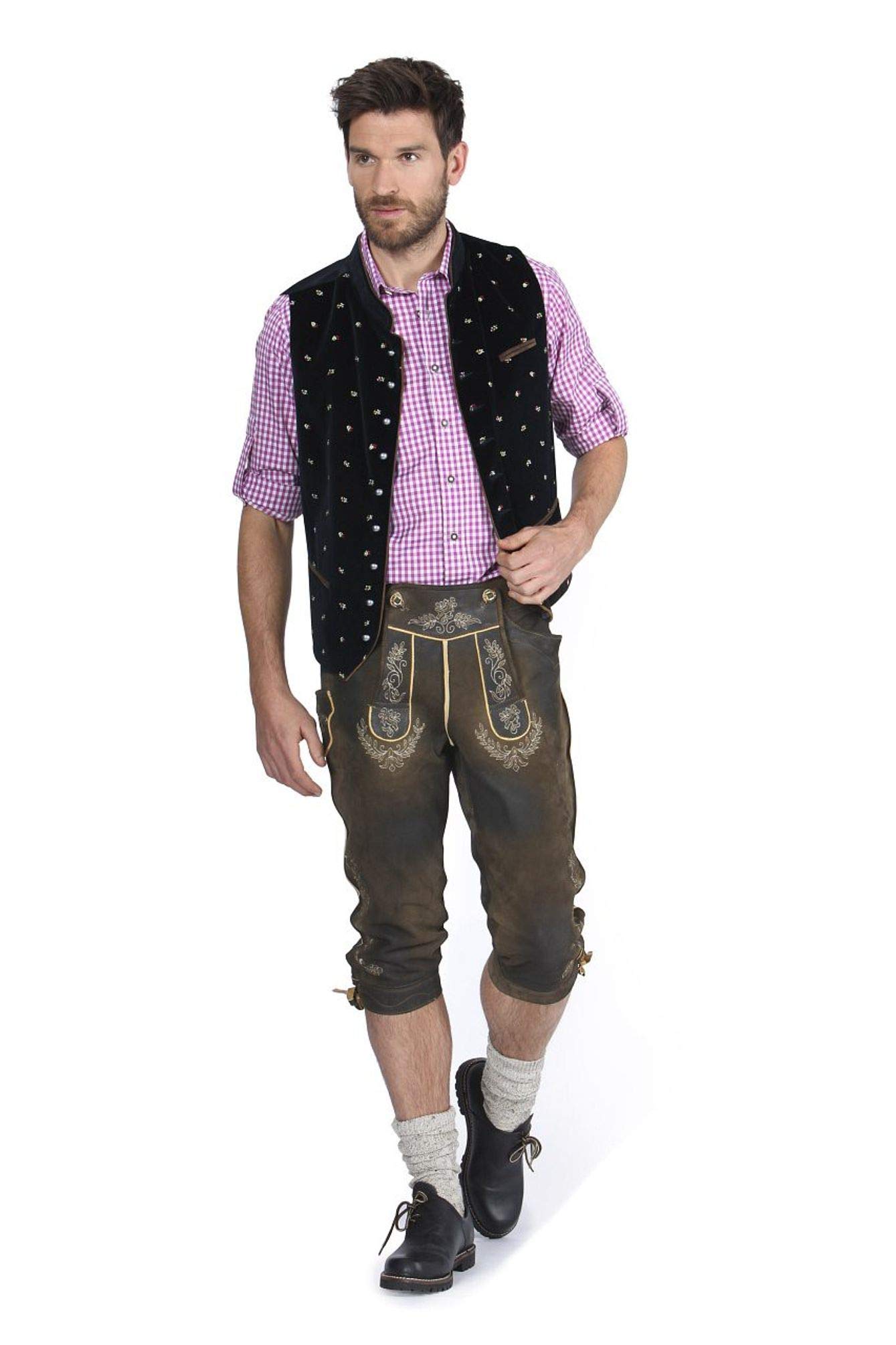 Stockerpoint - Gilet per Abito Tradizionale Tedesco, Manica Corta, Uomo