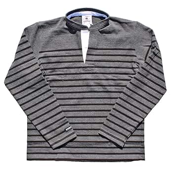 【BARBARIAN】ラガーシャツ　coal×black　XLサイズ　12オンス Barbarian ポロシャツ 「BARBARIAN / バーバリアン」 12oz