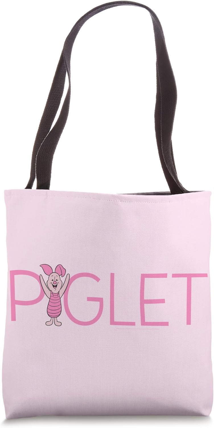 Disney Winnie the Pooh Piglet Classic Lettering Tote Bag
