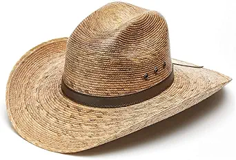 Big Wide Brim Natural Palm Leaf Straw Cuban Gaucho Fedora UPF Sun Hat Flex Fit
