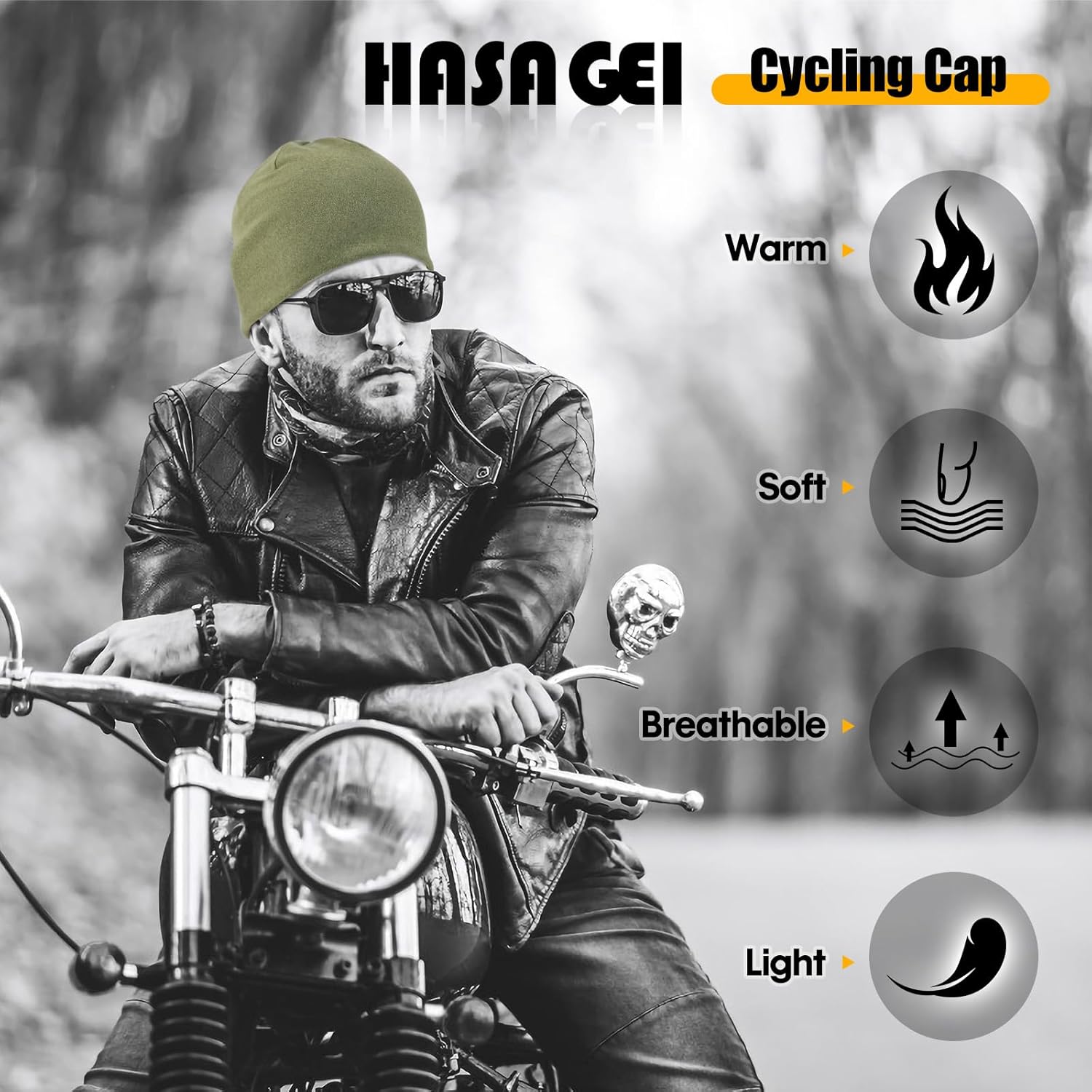 Beanies Skull Caps for Men, Women Warm Helmet Liner Cycling Cap Soft Lightweight Beanie Hat Antistatic Running Beanie - Image 2