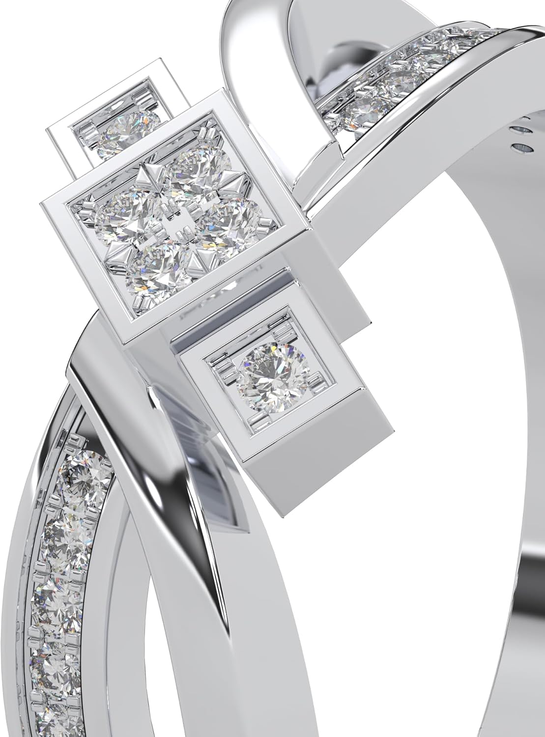 0.15 Ctw Round Cut Natural Diamond Promise Ring for Women | Bright Cut Set in 925 Sterling Silver | I-J Color, I2-I3 Clarity | Hypoallergenic Fine Jewelry | Includes Gift Box | Sizes 5–9.5