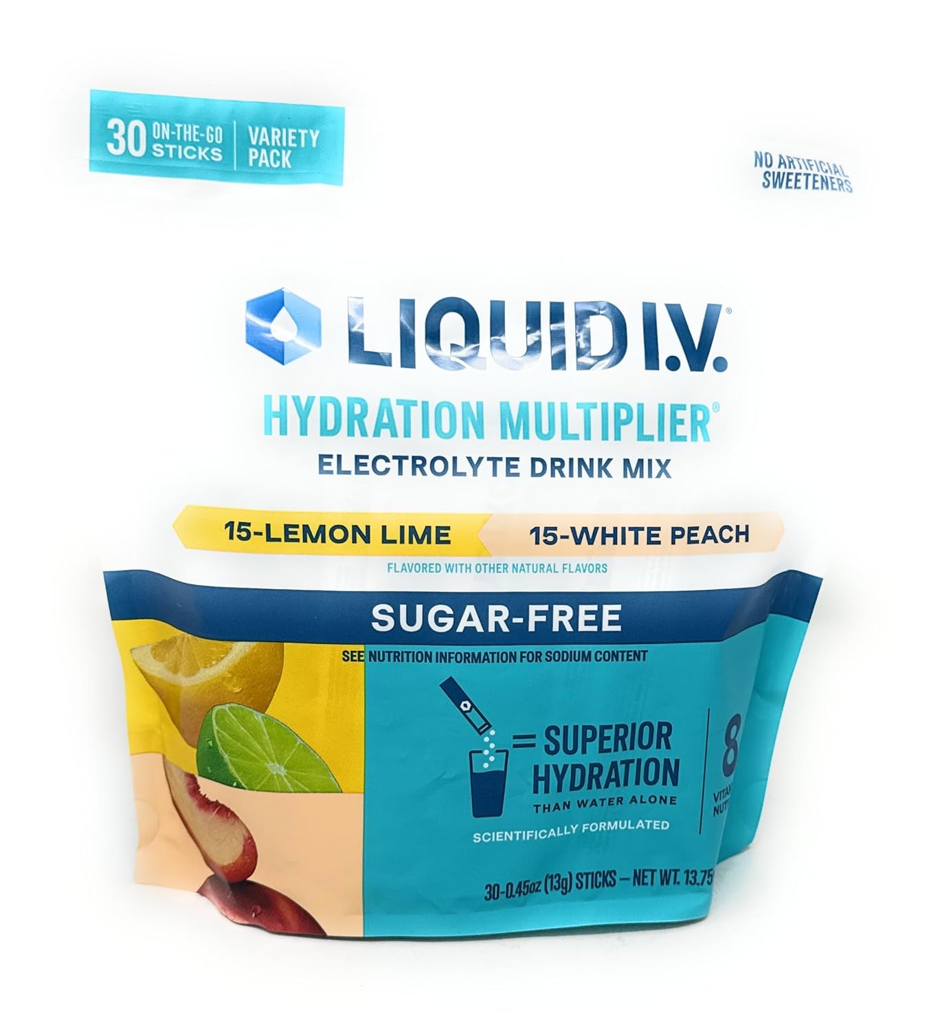 Liquid I.V. Sugar Free Hydration Multiplier, Variety Pack, 0.45 Ounce (30 Count)