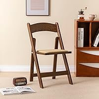 Vista 6 de Wooden Folding Chair with Soft Cushion, Simple and Stylish, Comfortable and Durable, Suitable for Weddings, banquets and Events,Classic-Fruitwood