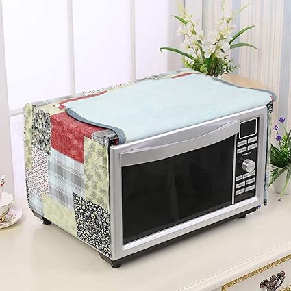 Kuber Industries PVC Multicheck Floral Print Microwave Oven Cover For Home & Kitchen 25 Ltr. (Multicolour) 54KM4100
