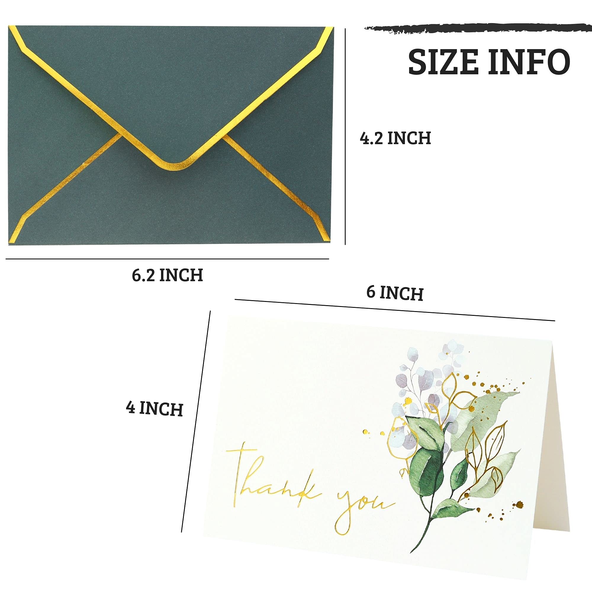 VNS Creations - Paquete De 100 Tarjetas De Agradecimiento De Boda De 4 X 6 Pulgadas, Tarjetas De Agradecimiento De Boda Con Sobres Y Pegatinas, De Mr