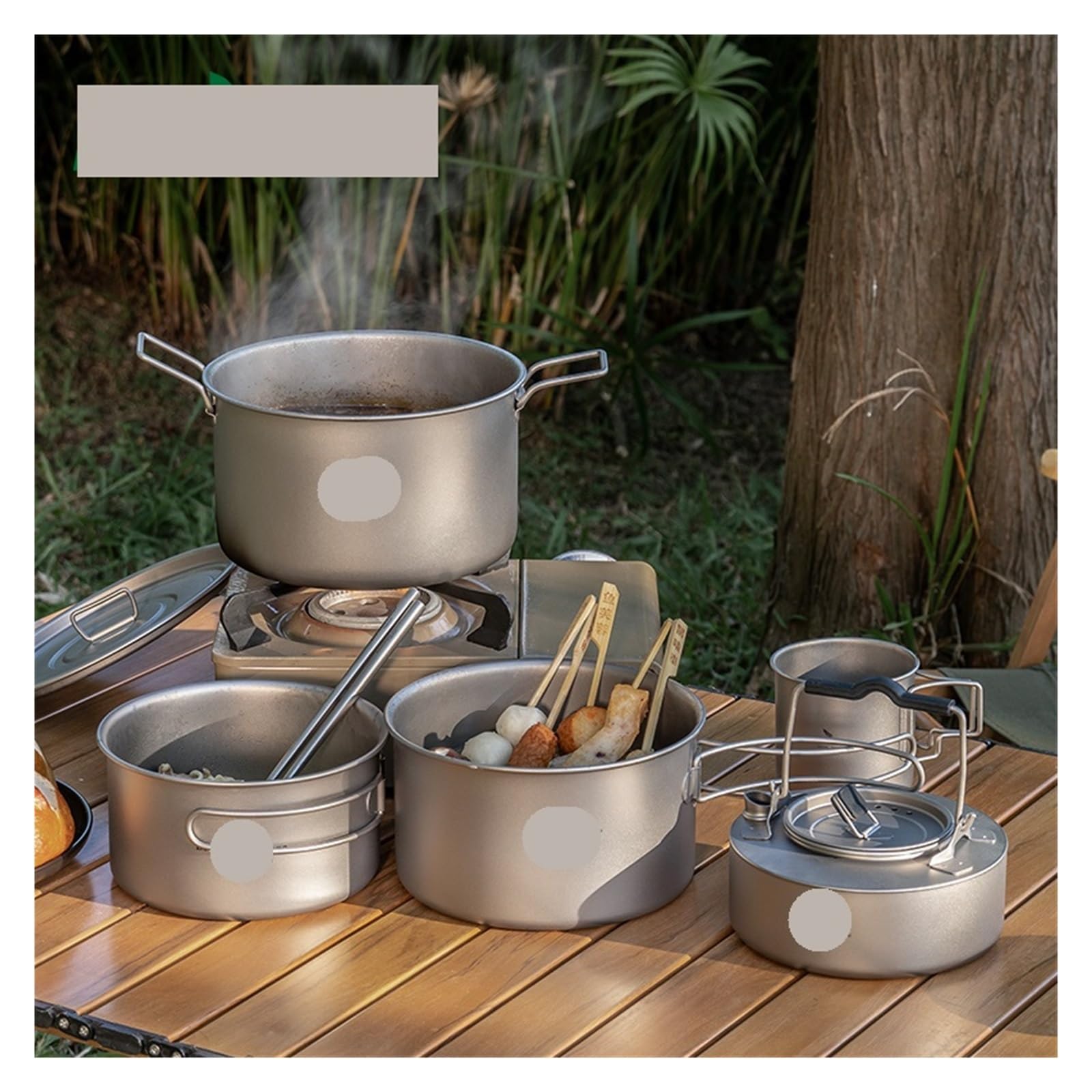 Generico Set da Cucina Portatile for Esterni Leggero con Zaino in Spalla, Compatibile for l'escursionismo, Il Trekking, la Pesca al Picnic