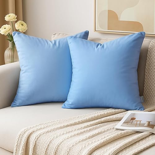 Vista 72 de Thmyo Paquete de 2 fundas de almohada cuadradas decorativas de algodón, fundas de almohada de sublimación en blanco, fundas de cojín blancas