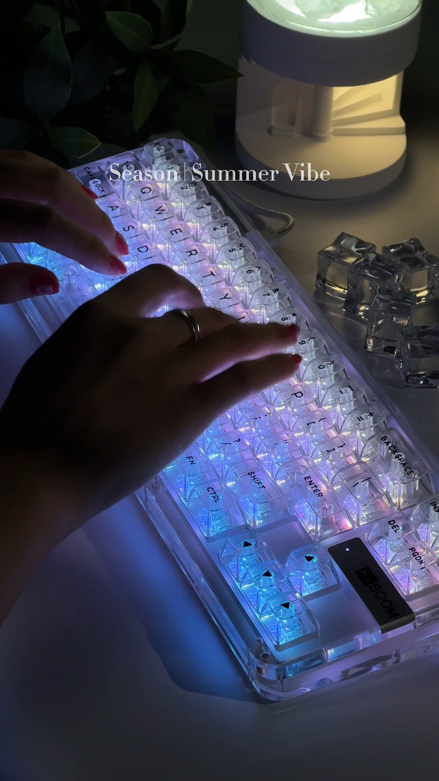 KiiBoom Phantom 68 ゲーミングキーボード 光る 透明 Amazon | KiiBoom
