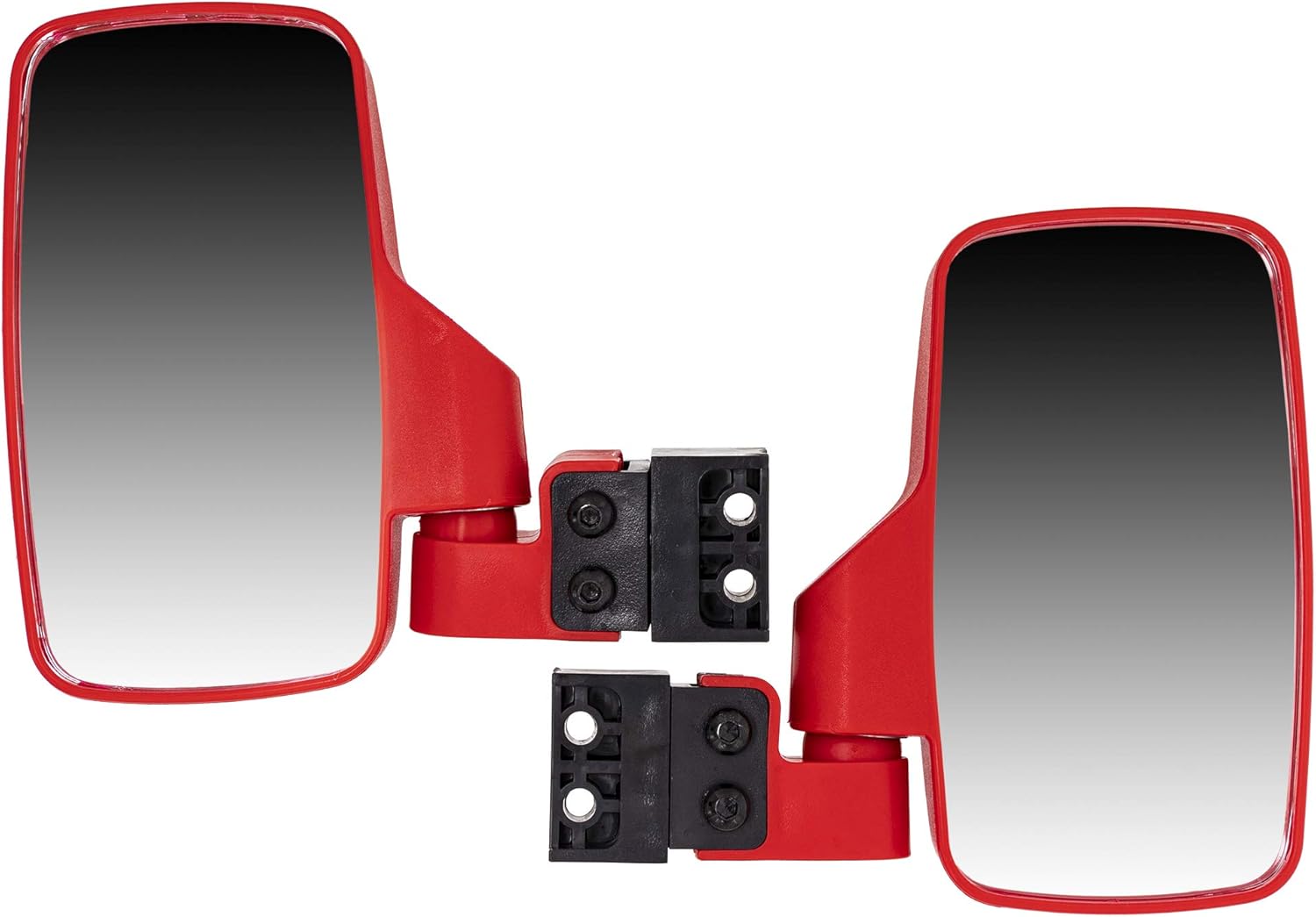 NICHE UTV Side View Mirror Set with 1.75" - 2" Roll Bar Cage for Polaris RZR Kawasaki Teryx Mule Pioneer Yamaha Rhino (Red)