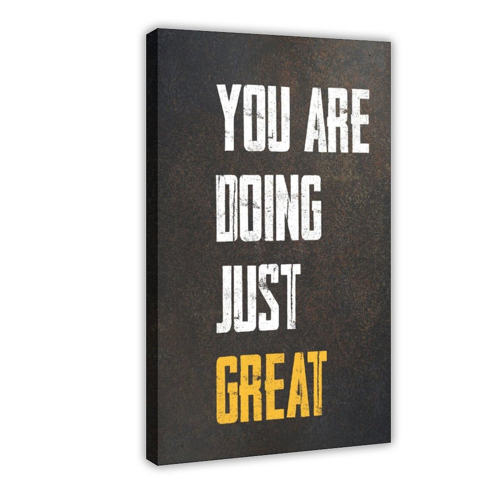 FISH DRAGATE Motivational Quote Textart 4 Canvas Poster Wall Art Living Room Aesthetic Bedroom Decor Frame 20x30inch(50x75cm)