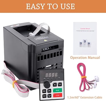 QNK 1.5KW 2HP 110V AC 14A VFD Converter Single to 3 Phase Inverter