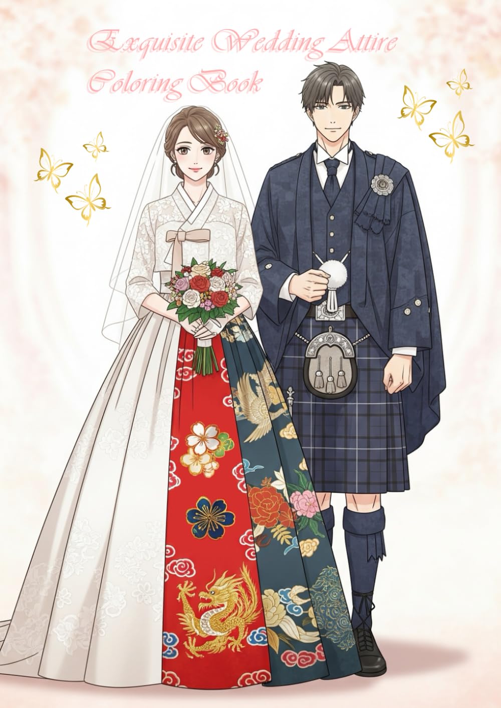 Exquisite Wedding Attire Coloring Book: Traditional and Artistic Wedding Styles from Around the World