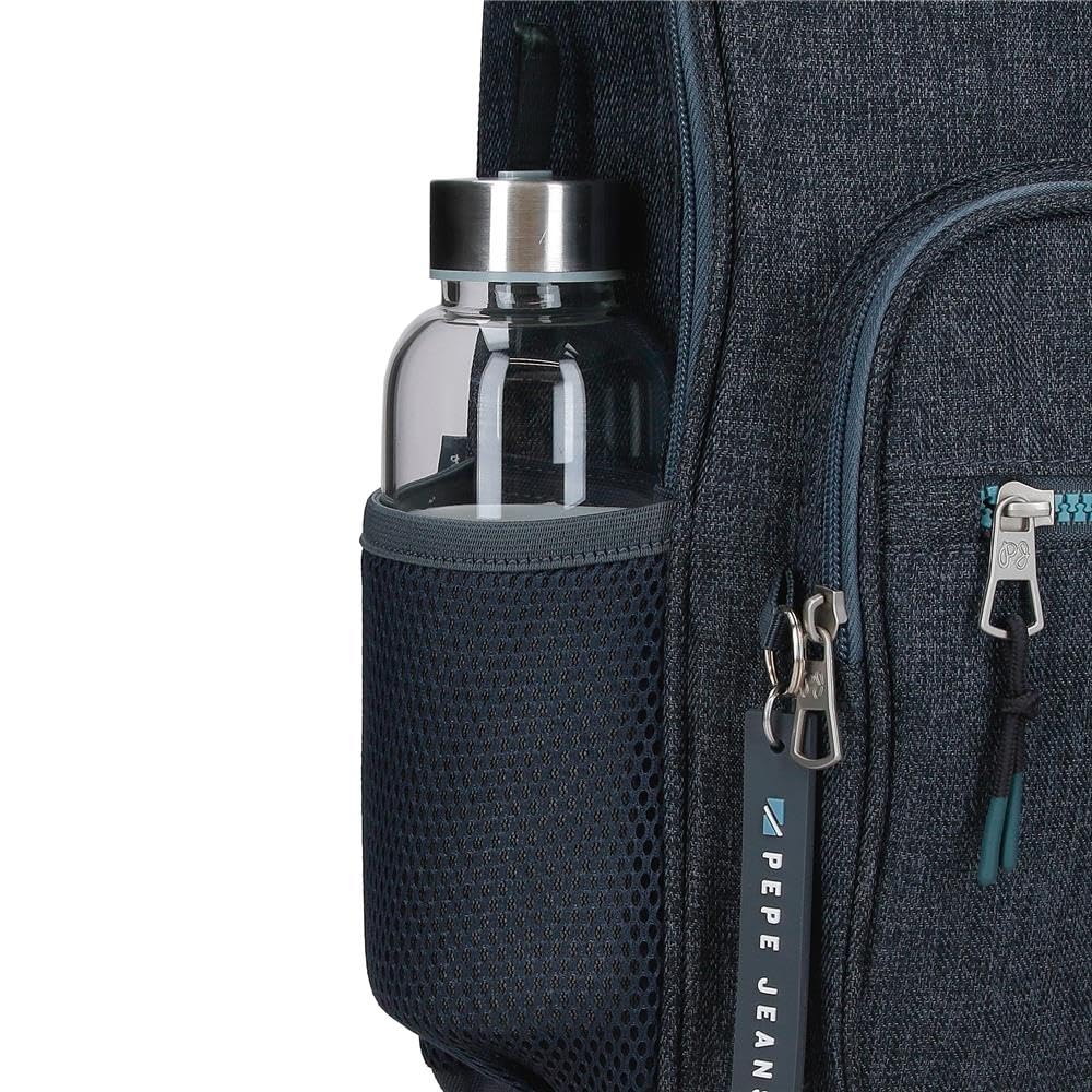 Pepe Jeans Edmon, mochila casual, mochila paseo, fabricada en poliéster, Tirantes anchos, ergonómicos y acolchados, varios bolsillos y compartimentos, rosa. De Joumma Bags.