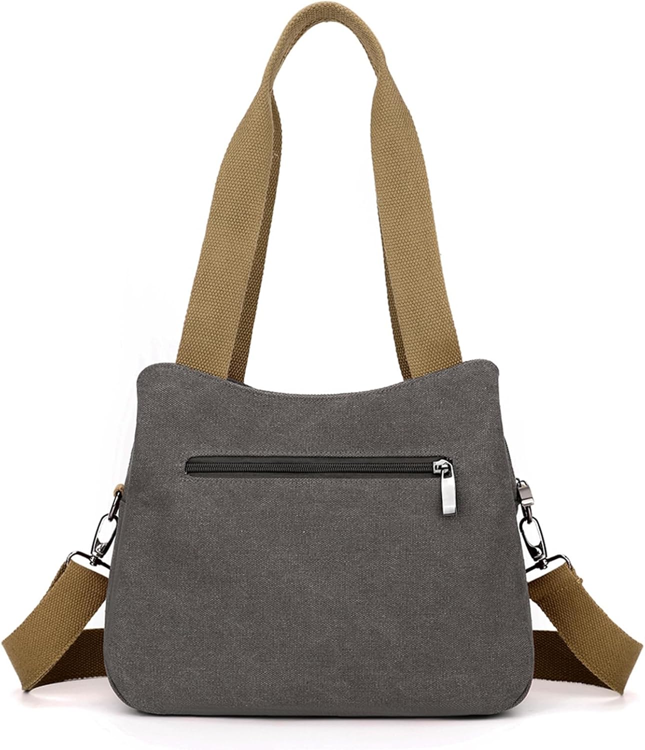 Sunshinejing Women's Canvas Purse Small Shoulder Tote Work Crossbody Bag Multi-pocket Handbag - Image 6