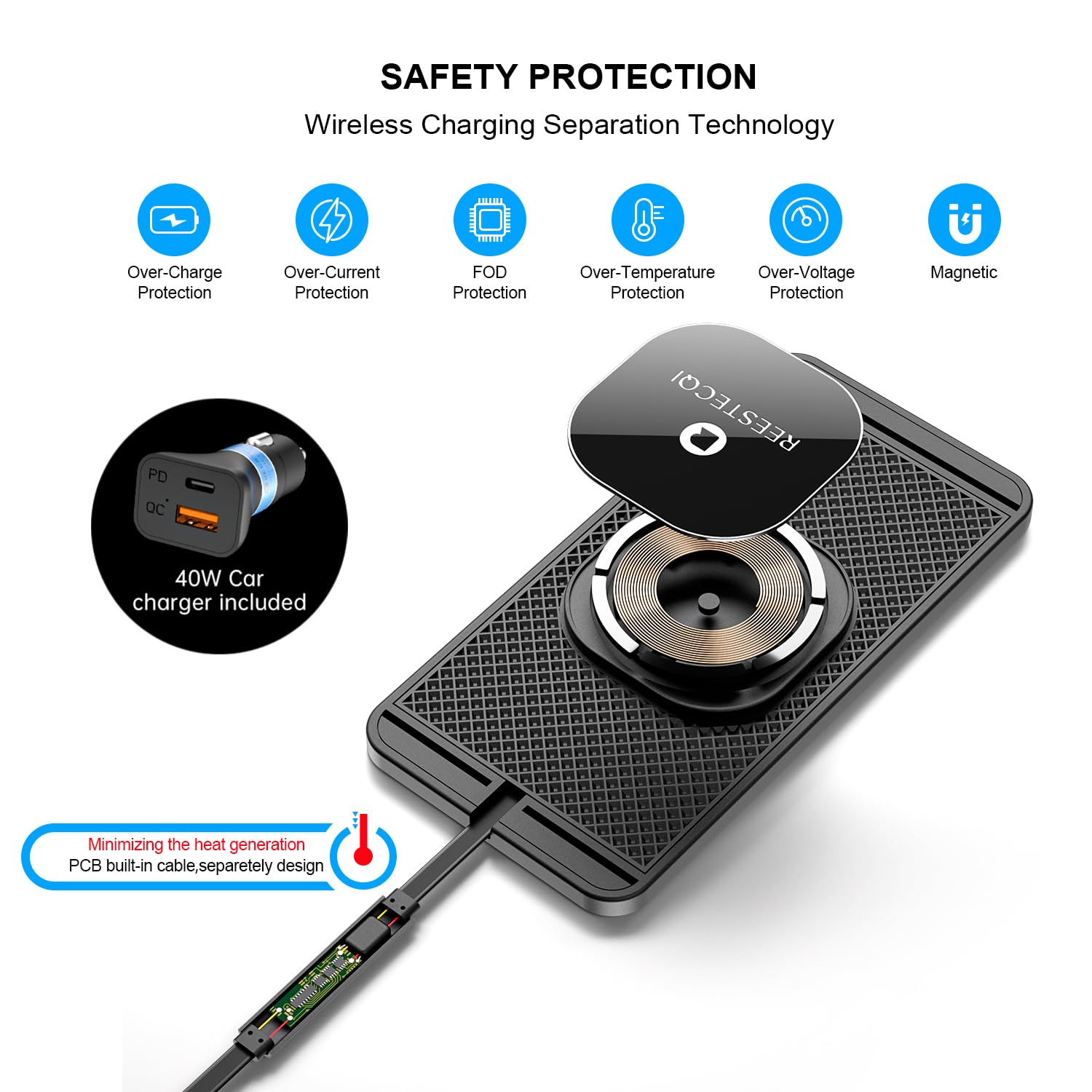 Air Vent Car Charger Goodmans Qi Wireless Charging Phone Stand