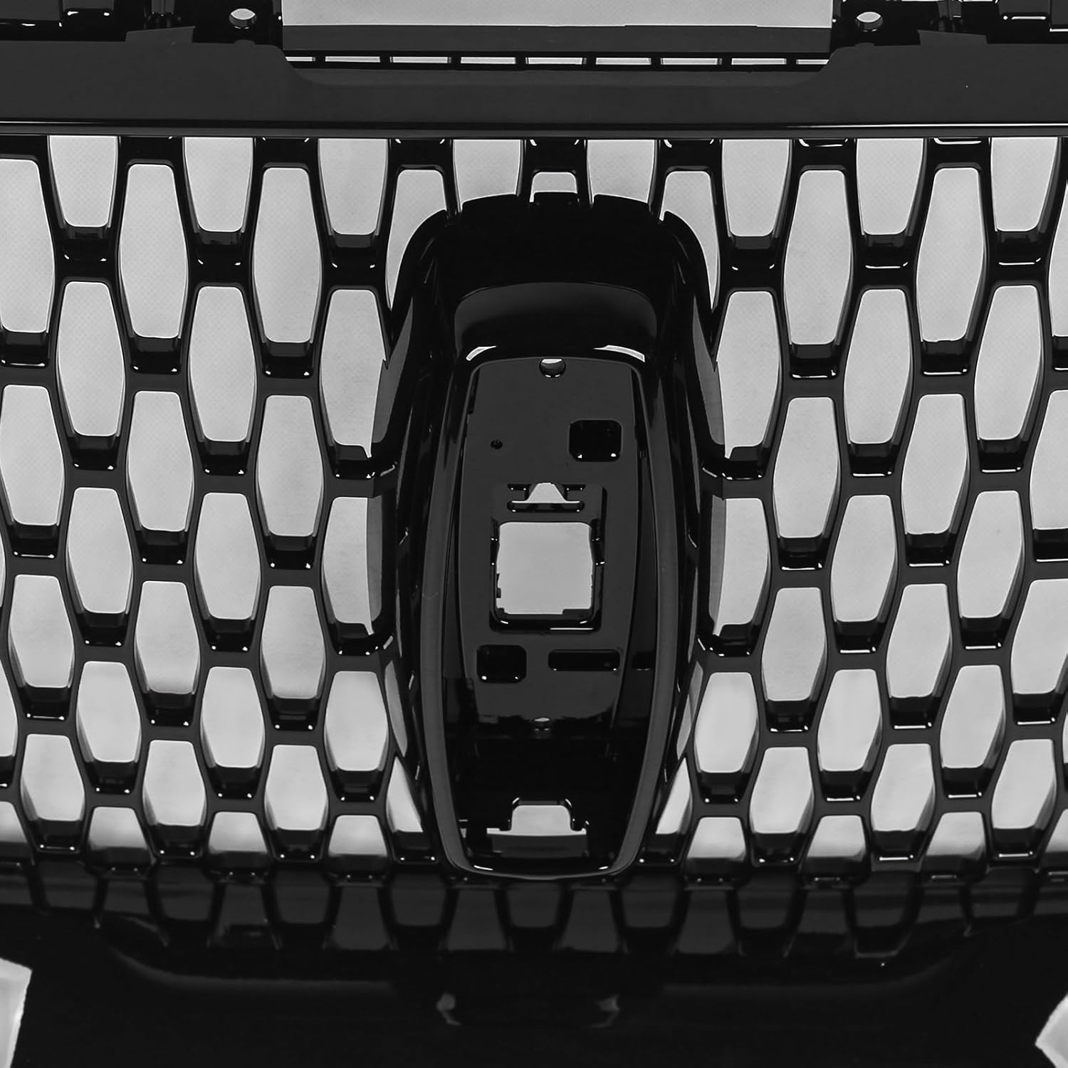 JOLONG Front Upper Grille Fit for Lincoln Navigator 2018-2021 Bumper Upper Hood Grill Sport OE Style Replacement for JL7Z8200BA (Glossy Black)