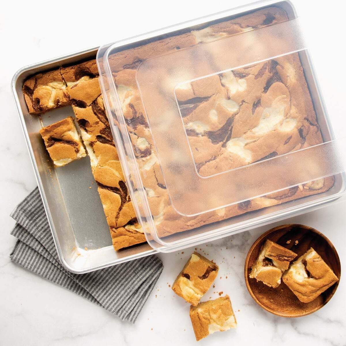 Nordic Ware Natural High Sided Sheet Cake Pan, Silver - Image 2