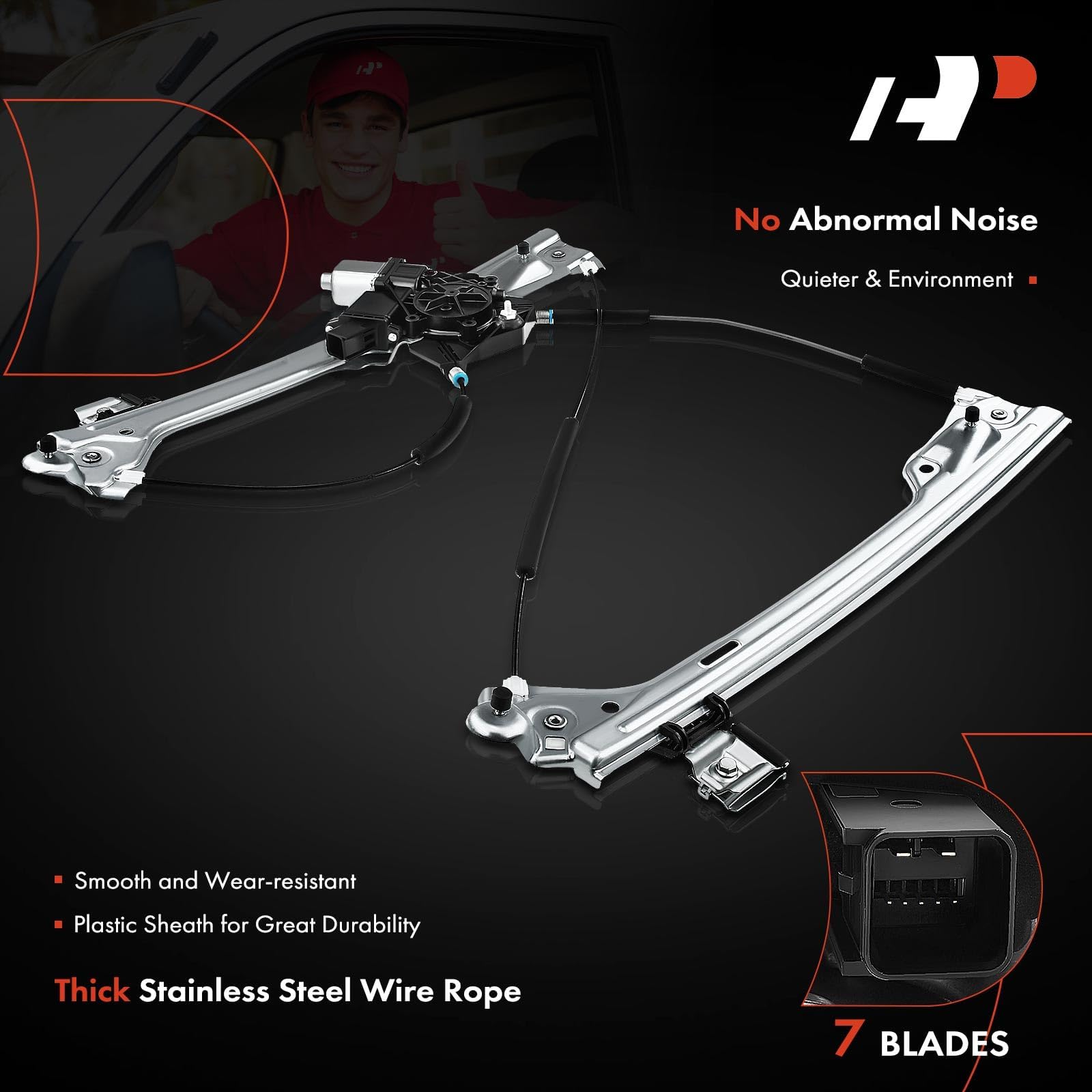 For Cadillac Escalade Chevrolet GMC Power Window Regulator Front Right w/ Motor