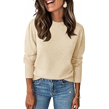 Womens Long Sleeve Sweaters Fall Classic Business Casual Tops | Loose Fit Pullover Top, Fall Fashion Winter Layer Clothes, Basic Knit Sweater