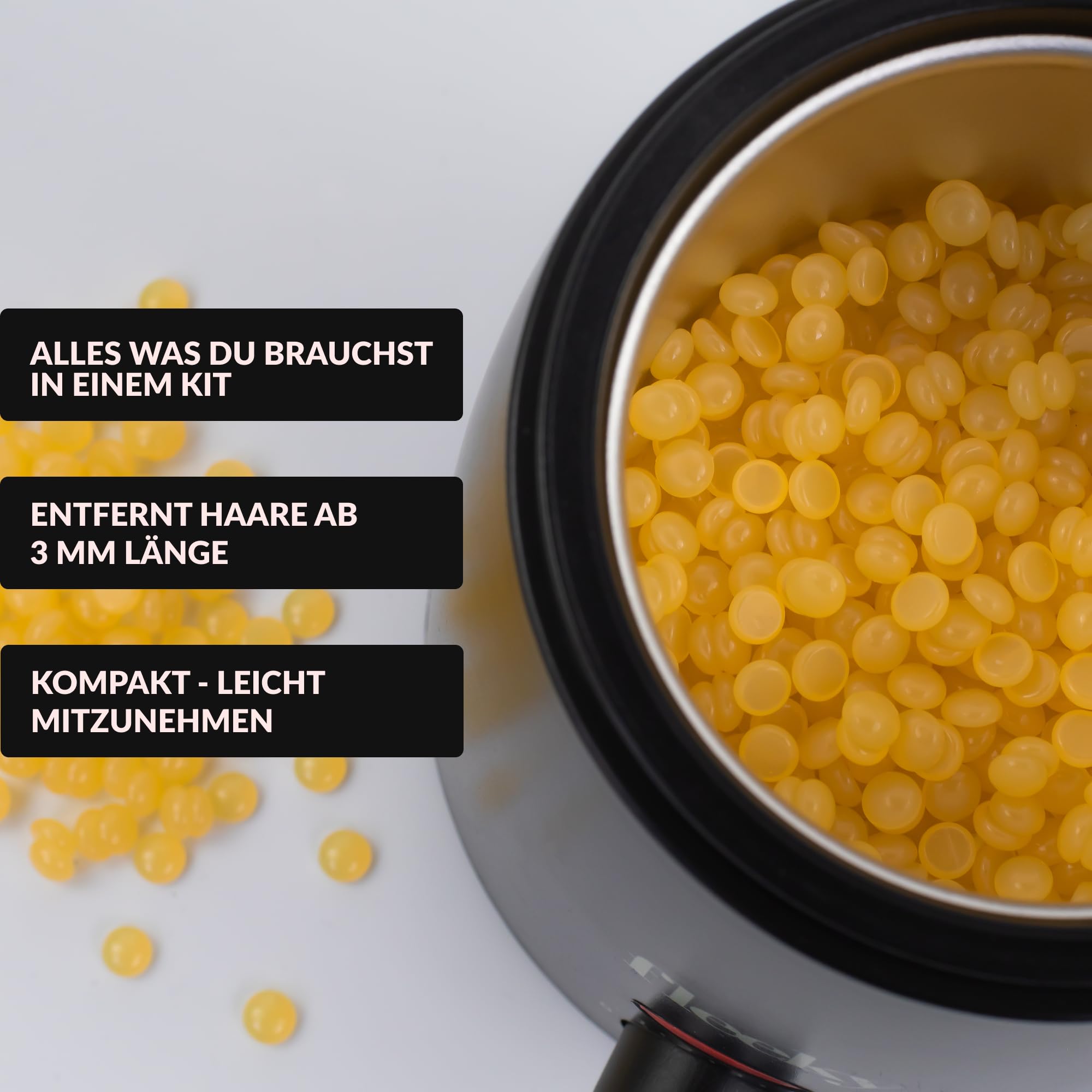 fleeky Wax Heater Kit - elektrisches waxing Komplett-Set mit Wachswärmer für seidenglatte Haut on fleek, professionelle Ergebnisse und anfängerfreundliche Handhabung