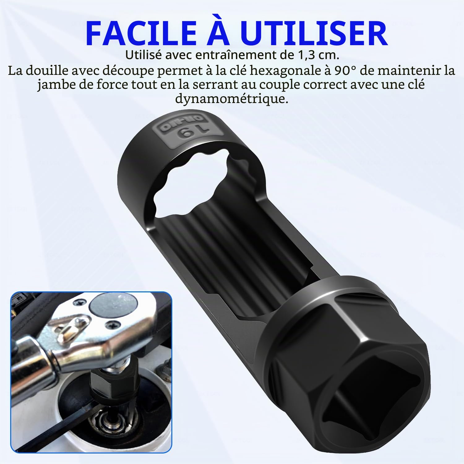 ZKTOOL 6 Pièces Jeu de Douilles pour Écrou de Jambe de Force