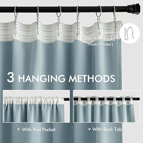 Miniatura 48 de MIULEE Cortinas Opacas de Pestaña Trasera Verde Salvia de 84 Pulgadas de Largo, Juego de 2 Paneles para Sala de Estar y Dormitorio, Privacidad